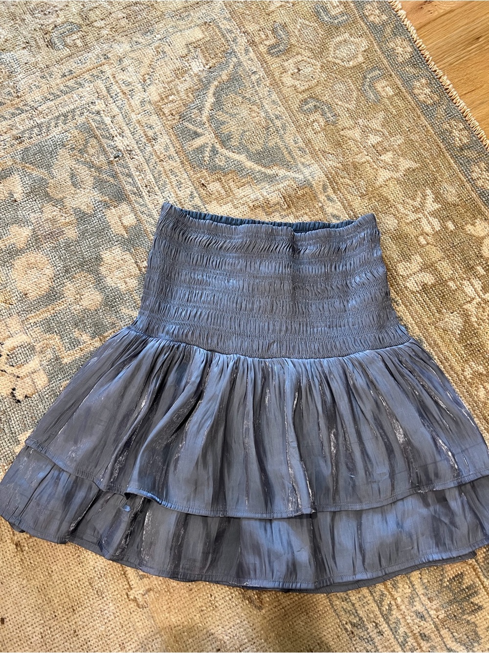 Loveshackfancy Dupe Smocked Tiered Blue Women's Skirt